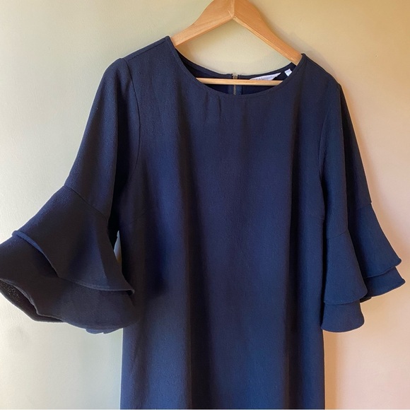 Soft Surroundings Black Loose Flutter Bell Sleeve Women’s Dress Size Large - Picture 2 of 13